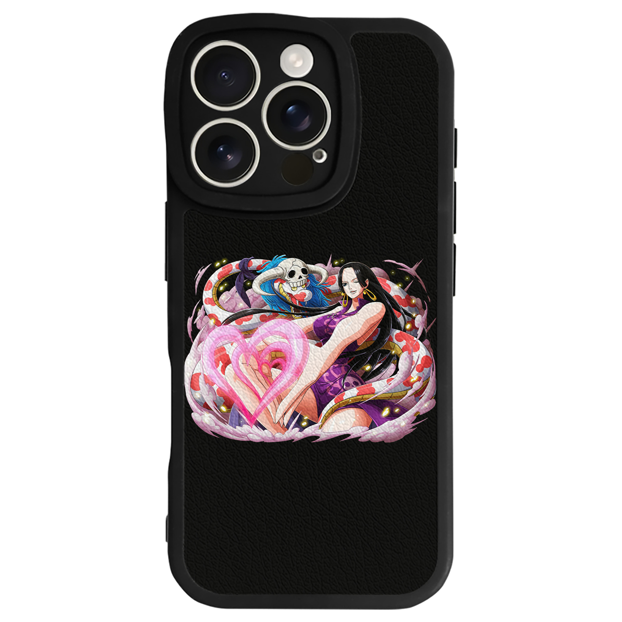 （画像用） ワンピース ボア・ハンコック ONE PIECE Boa·Hancock 【iPhone 16シリーズ対応】シリコンスマホケース（レザー調） 材質：シリコン